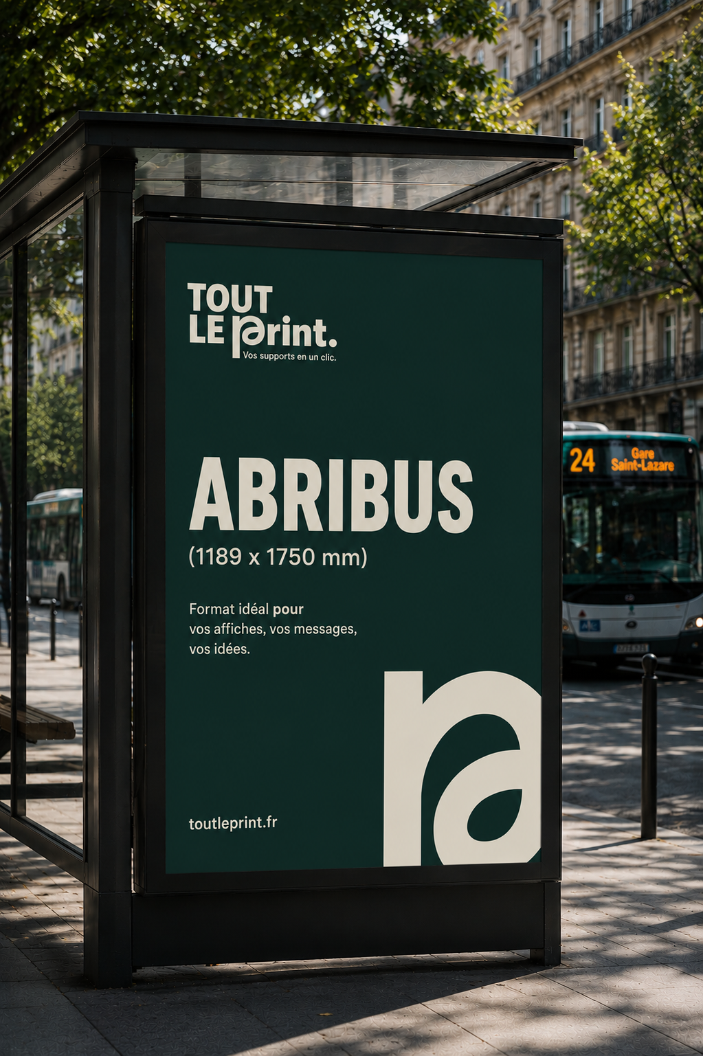Affiches en papier abri de bus
