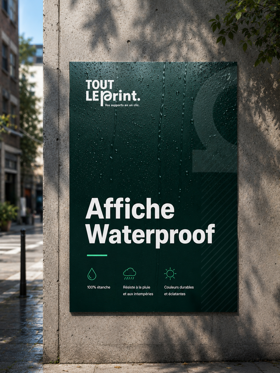 Affiches résistantes à l'eau